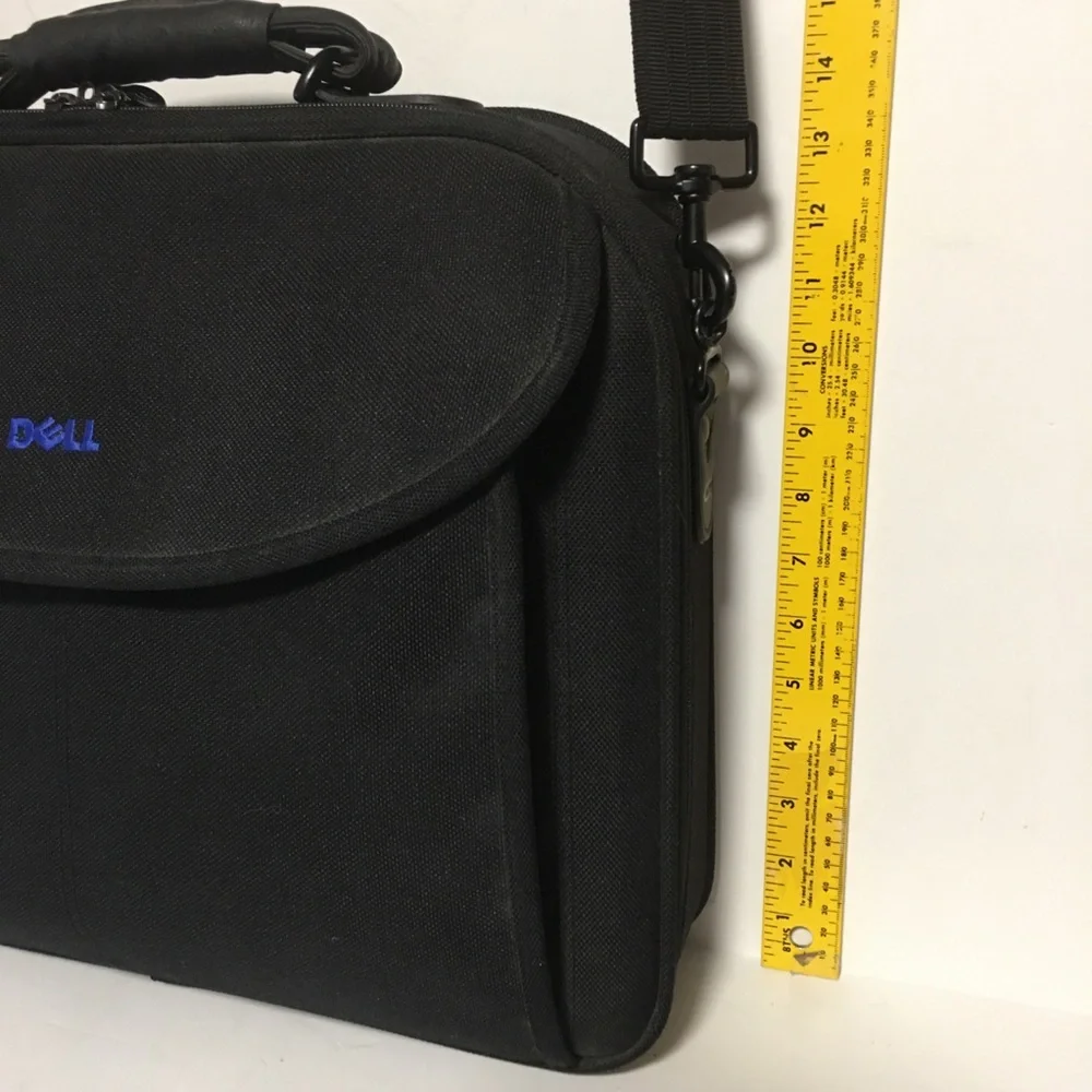 Dell Laptop Computer Adjustable Removable Padded Shoulder bag whandles Black